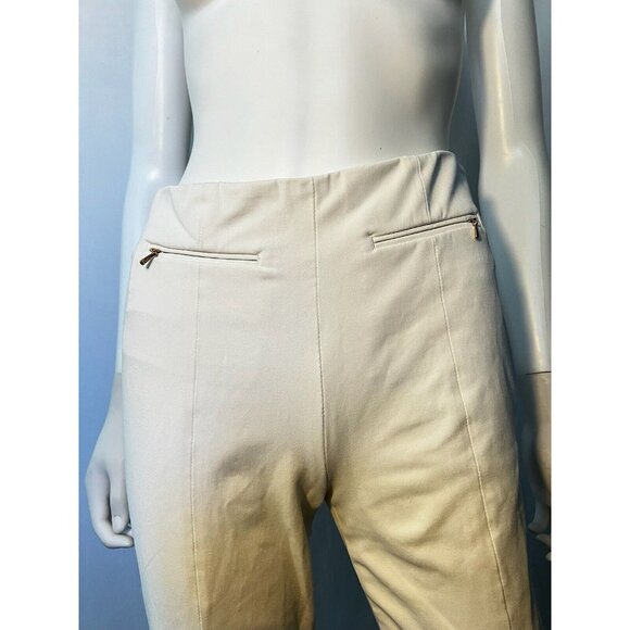 THE SCRIPT Women'ss Pants Chino White Straight Fit Size 2 - Picture 3 of 16